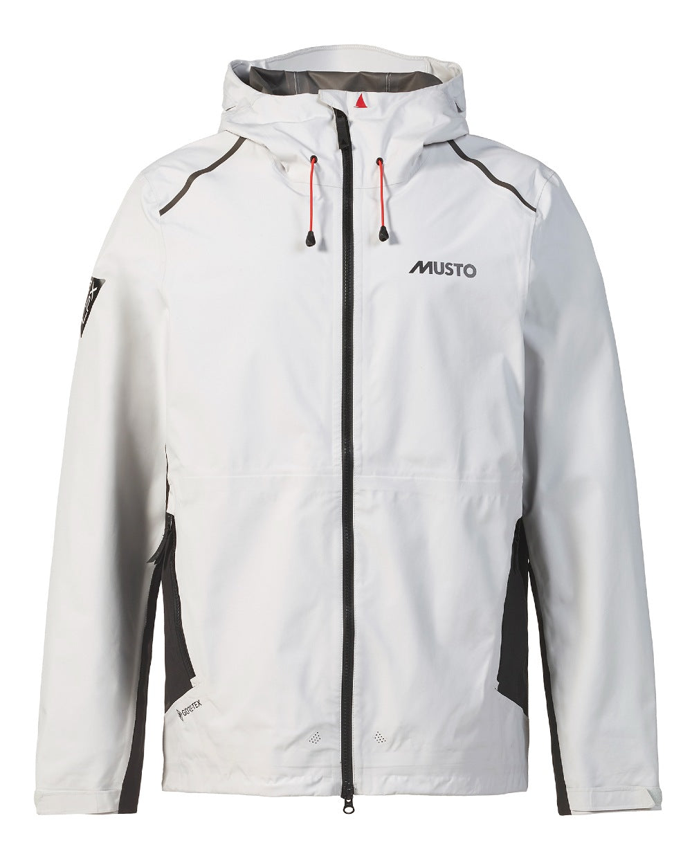 Platinum coloured Musto Mens Lpx Gore-tex Infinium Aero Jacket on white background 