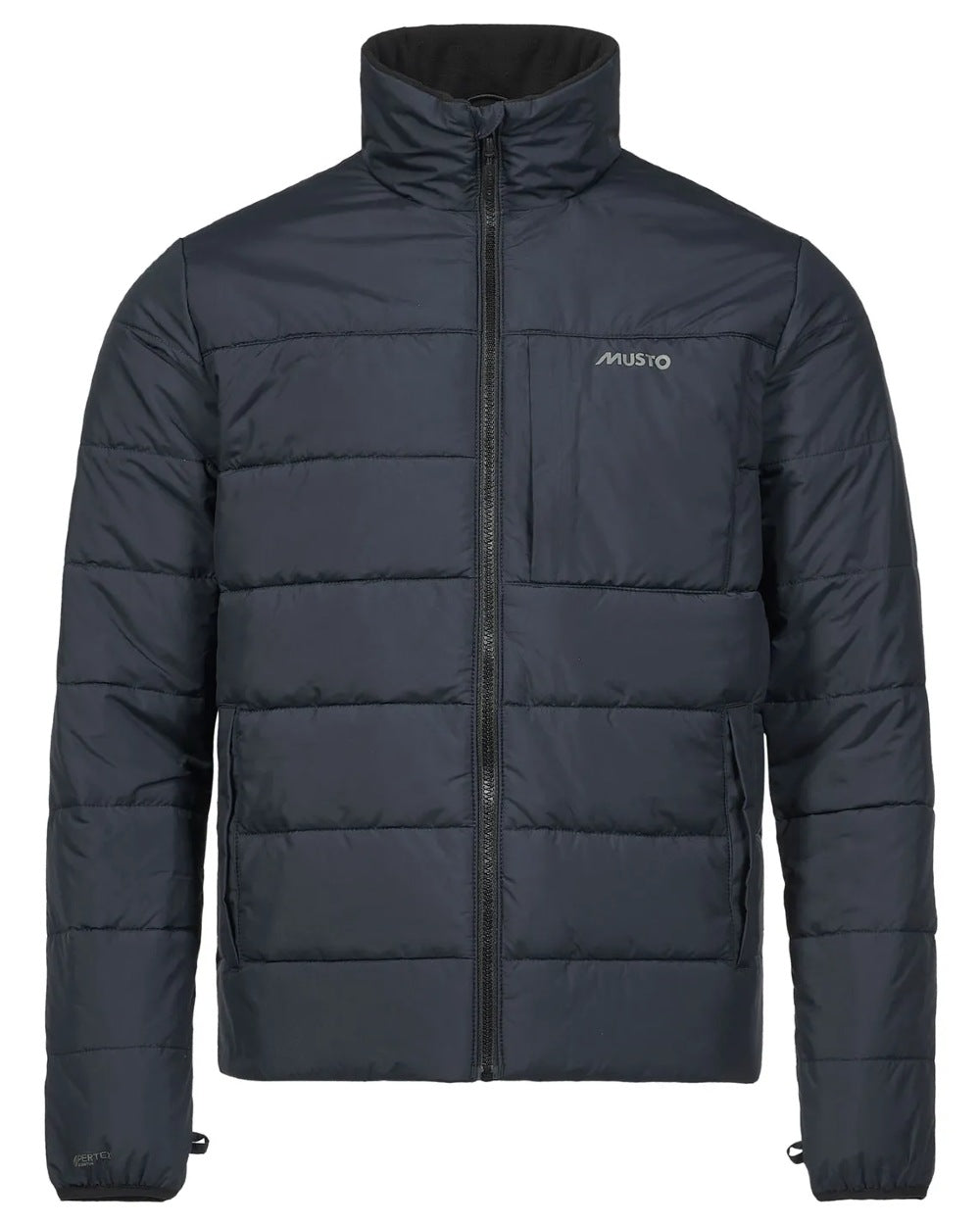 Navy coloured Musto Mens Marina Primaloft 3 in 1 Parka on white background 