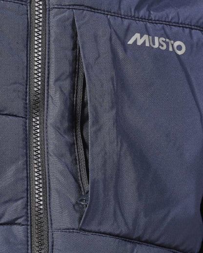 Navy coloured Musto Mens Marina Primaloft 3 in 1 Parka on white background 