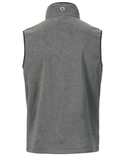 Dark Grey Marl Coloured Musto Mens Nautic Polartec Fleece Vest on white background 