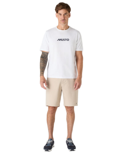 Pure Cashmere Coloured Musto Mens Original Bermuda Shorts on white background 