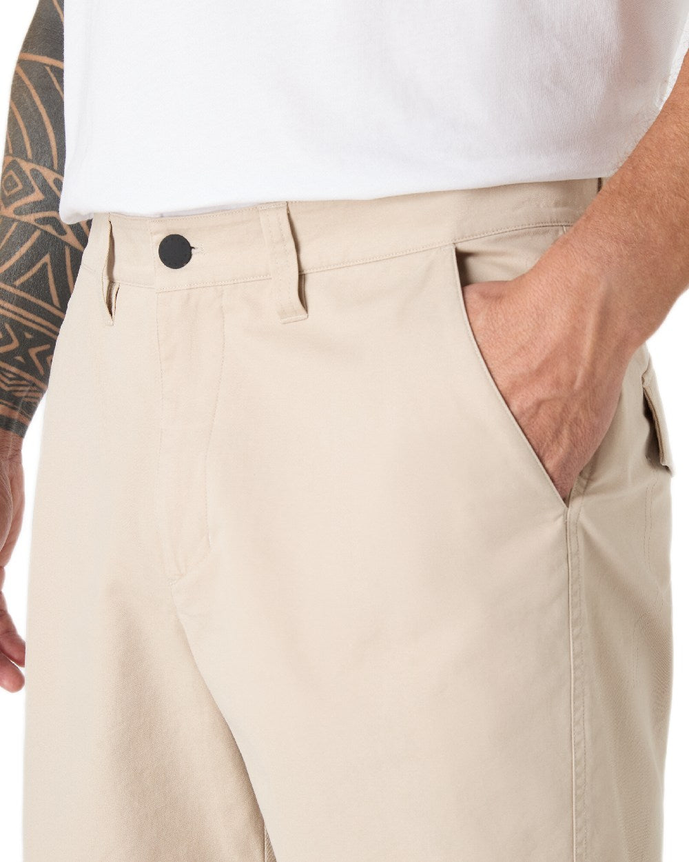 Pure Cashmere Coloured Musto Mens Original Bermuda Shorts on white background 