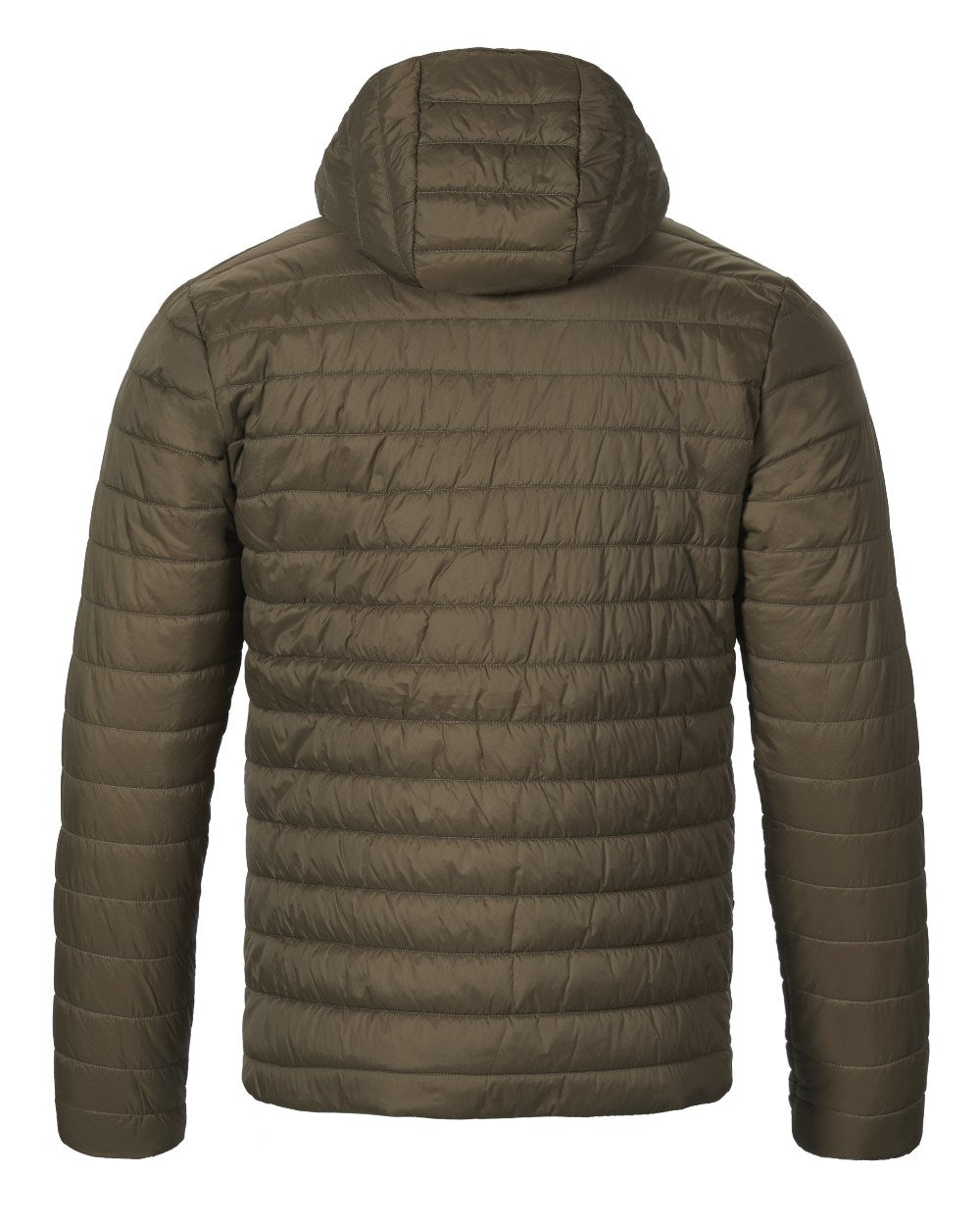 Crocodile Coloured Musto Mens Original Lite Hooded Puffer Jacket on white background 