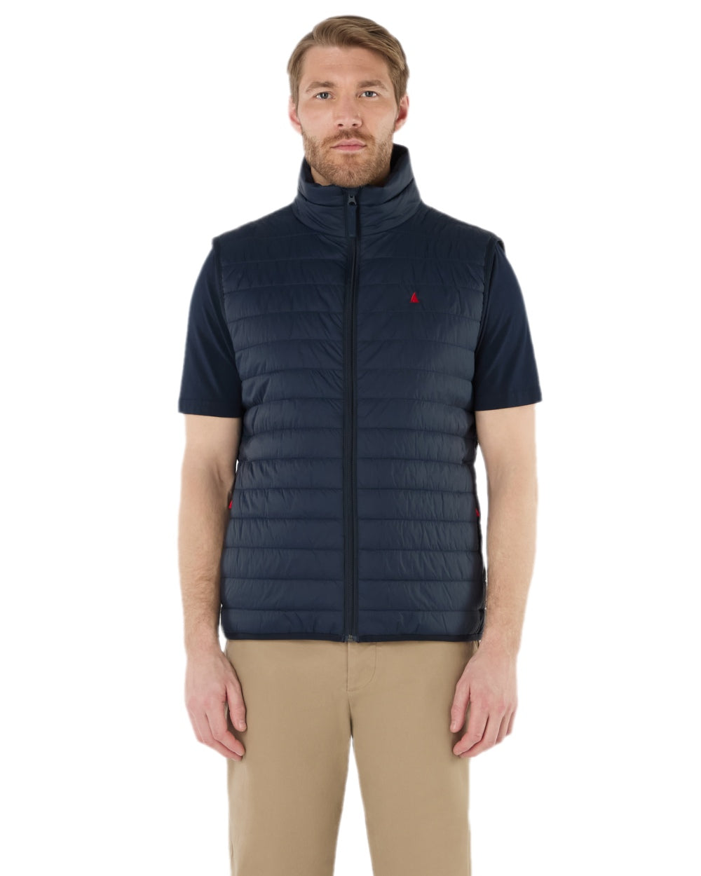 Navy Coloured Musto Mens Original Lite Puffer Vest on white background 