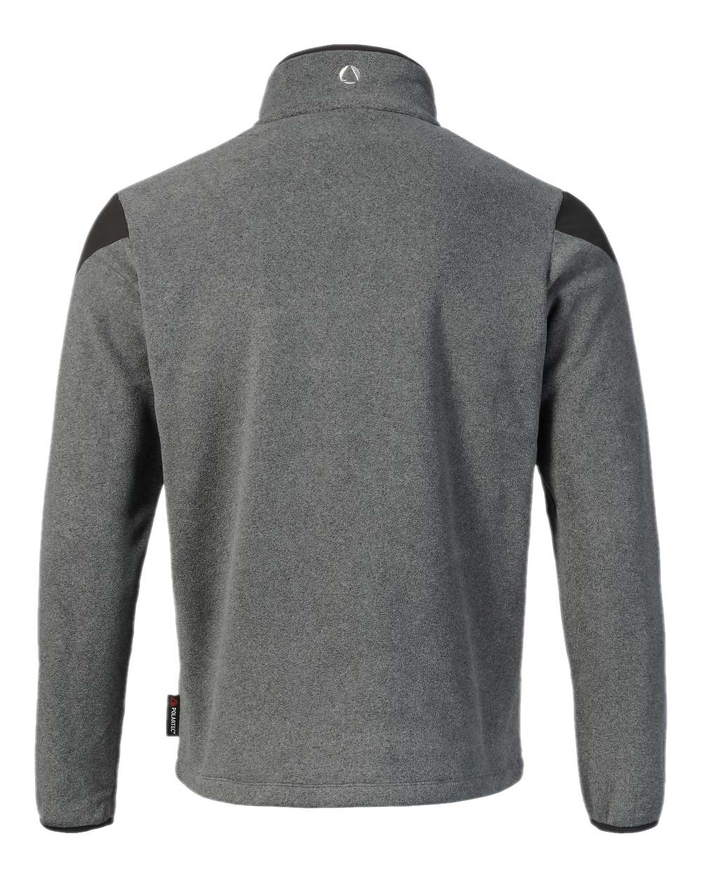 Dark Grey Marl Coloured Musto Mens Polartec Snap Pullover Fleece on white background 