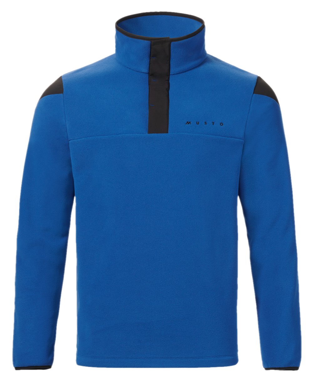 Mazarine Blue Coloured Musto Mens Polartec Snap Pullover Fleece on white background 