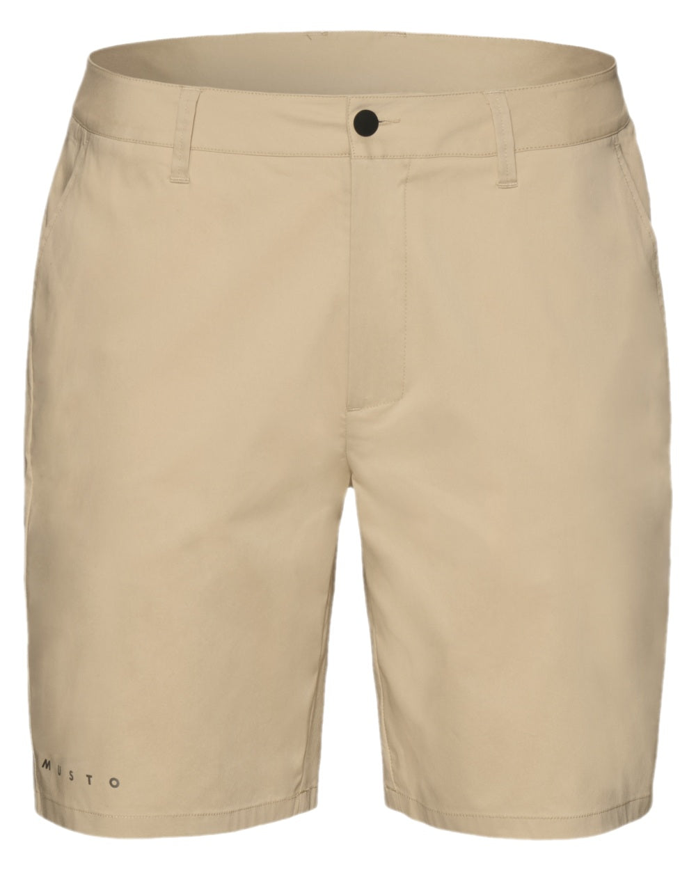 Beige Coloured Musto Mens Rib Fast Dry Shorts on white background 
