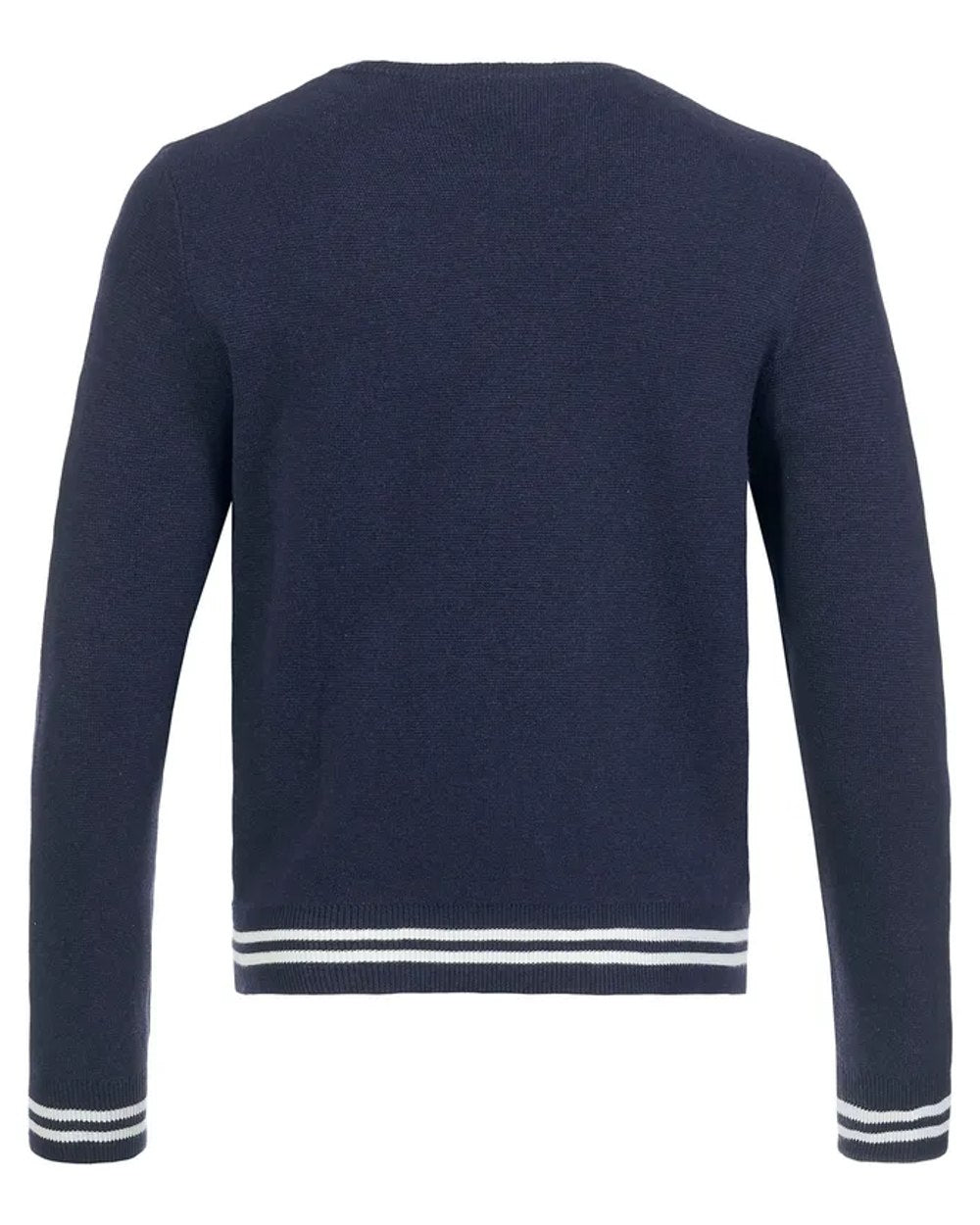 Navy coloured Musto Mens Salcombe Crew Knit on white background 