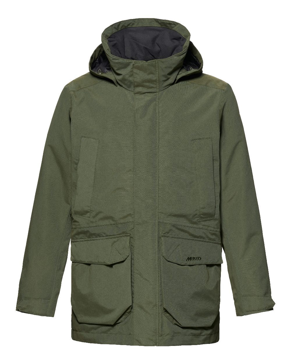 Deep Green Coloured Musto Mens Westmoor Waterproof Jacket on White Background 