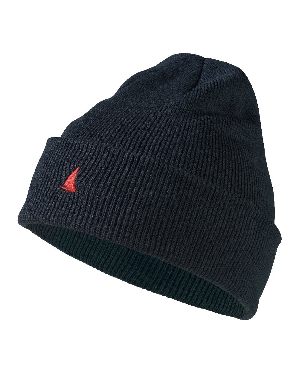 Navy Coloured Musto Original Beanie on white background 