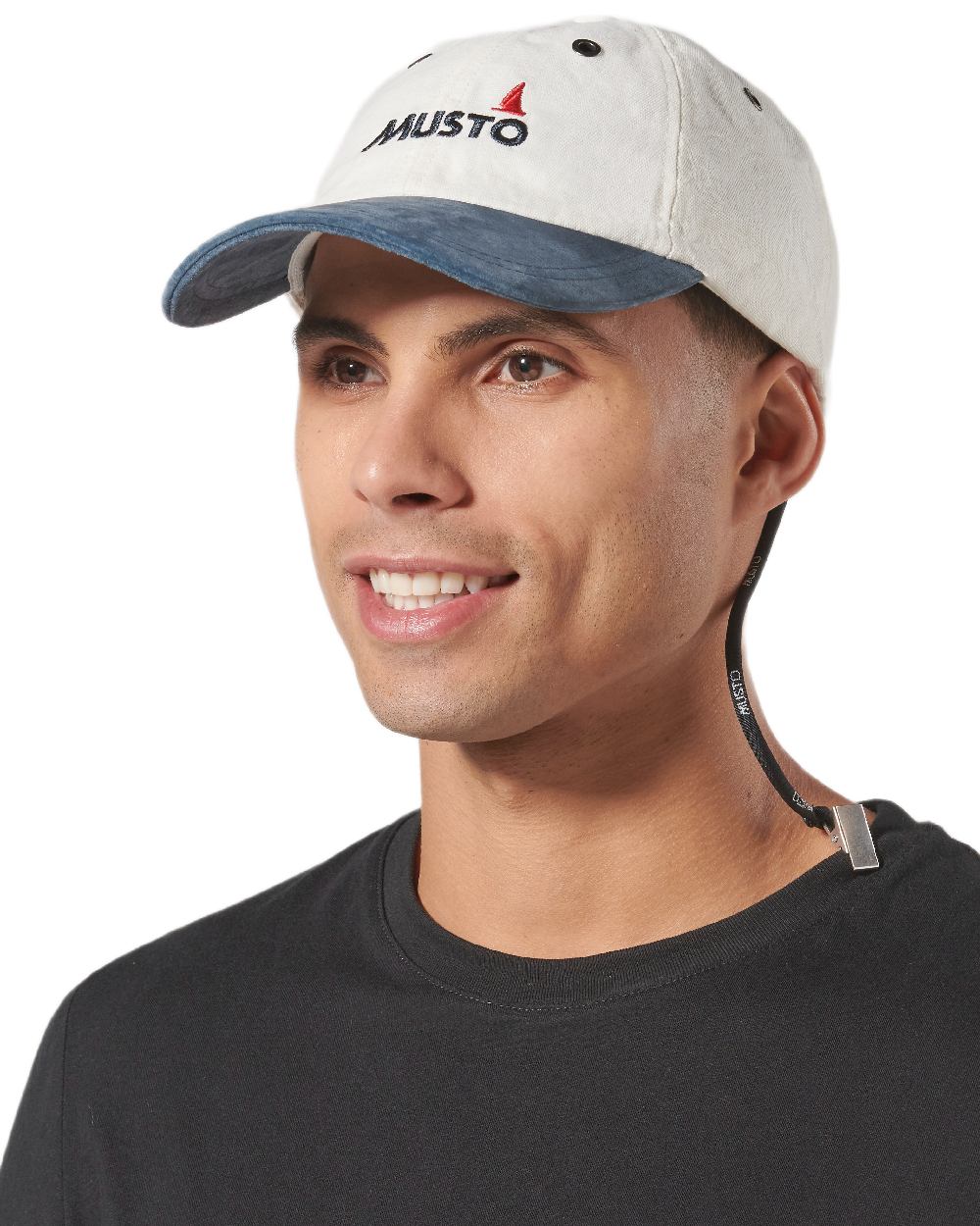 Antique Sail White Coloured Musto Original Crew Cap on white background 