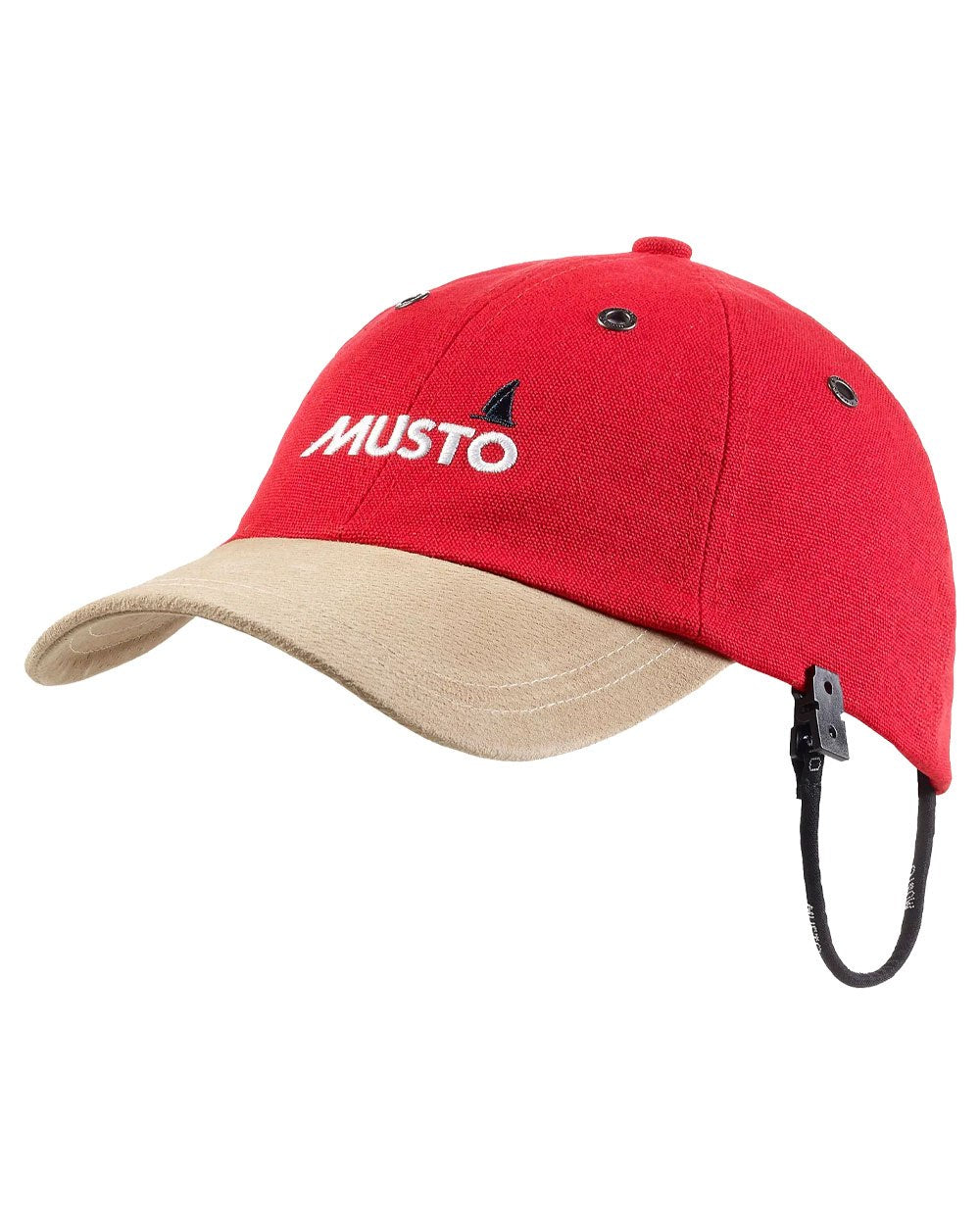 True Red Coloured Musto Original Crew Cap on white background 