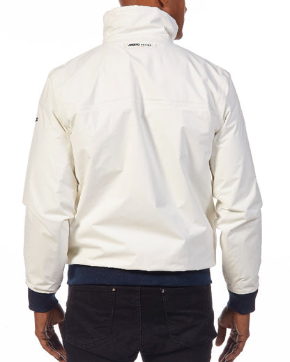 Antique Sail White coloured Musto Snug Blouson Jacket 2.0 on white background 