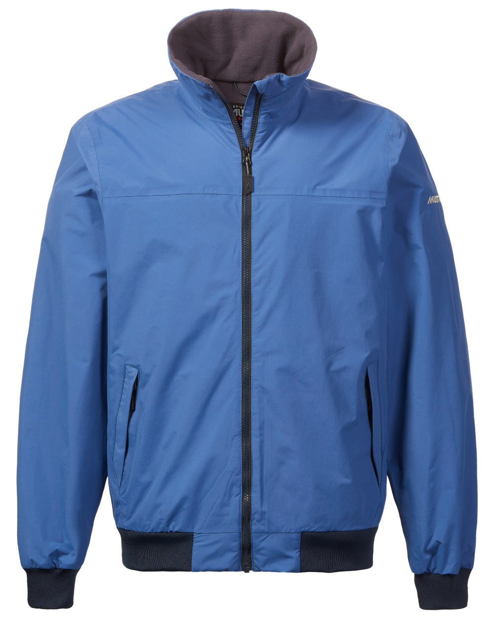 Marine Blue coloured Musto Snug Blouson Jacket 2.0 on white background 