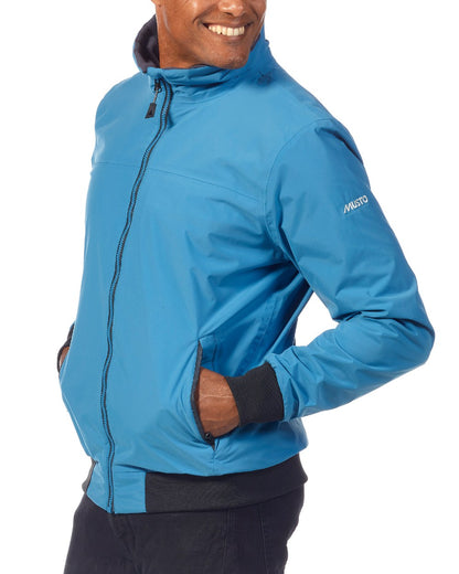 Vallarta Blue coloured Musto Snug Blouson Jacket 2.0 on white background 