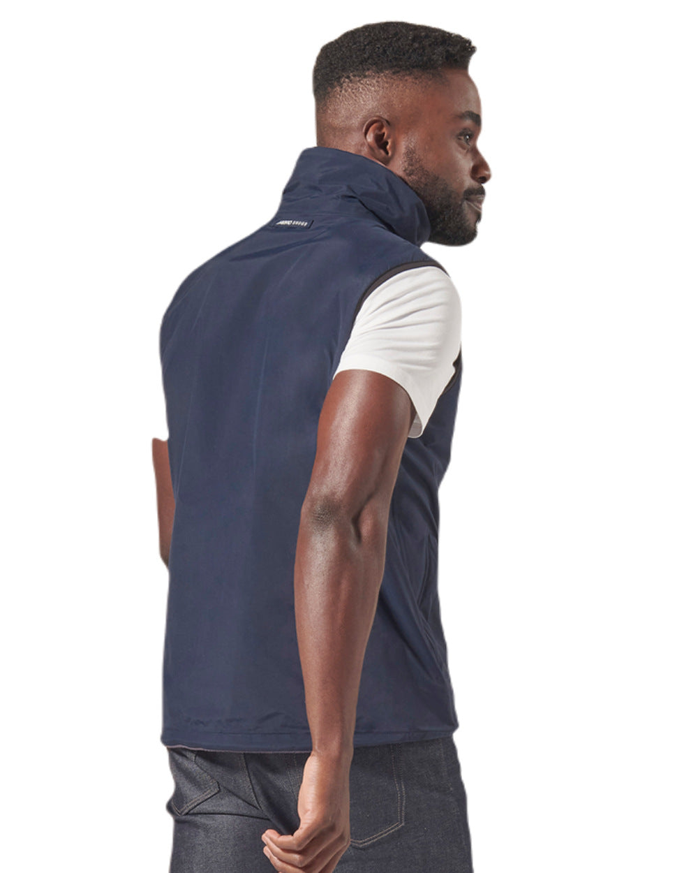 Navy-Cinder Musto Snug Vest 2.0 On A White Background 