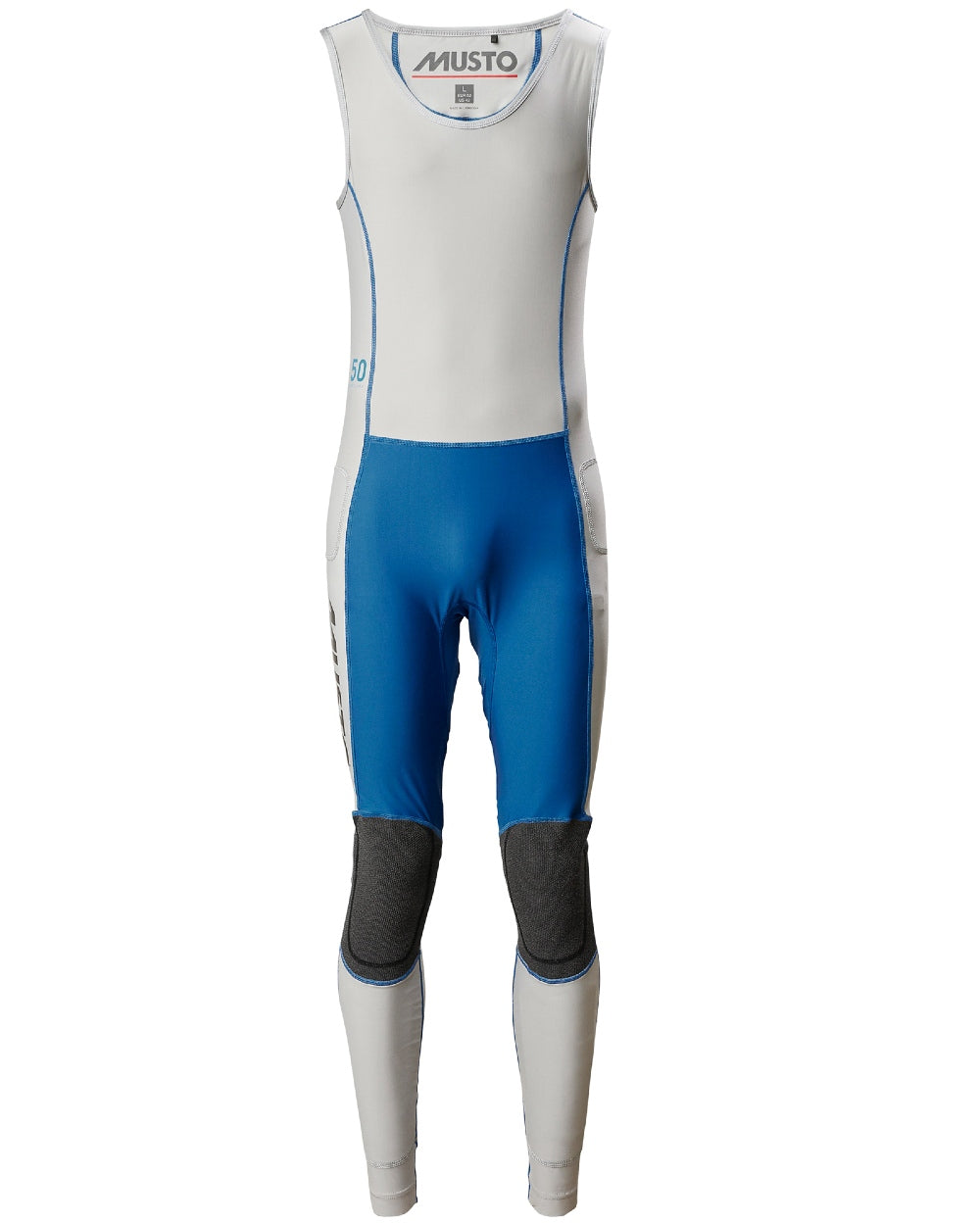 Light Grey Sky Diver coloured Musto Sunblock Dynamic Long John on white background 