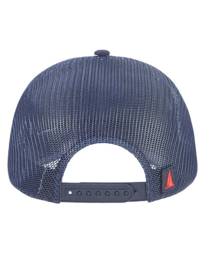 Navy Coloured Musto Trucker Cap on white background 