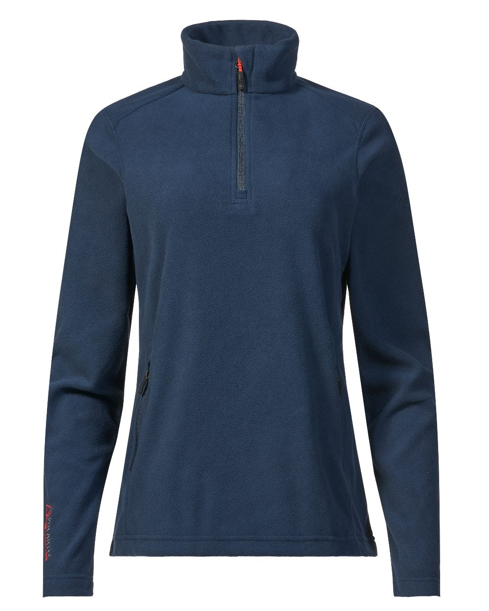 Navy coloured Musto Women Corsica 100G Half Zip Fleece 2.0 on white background 