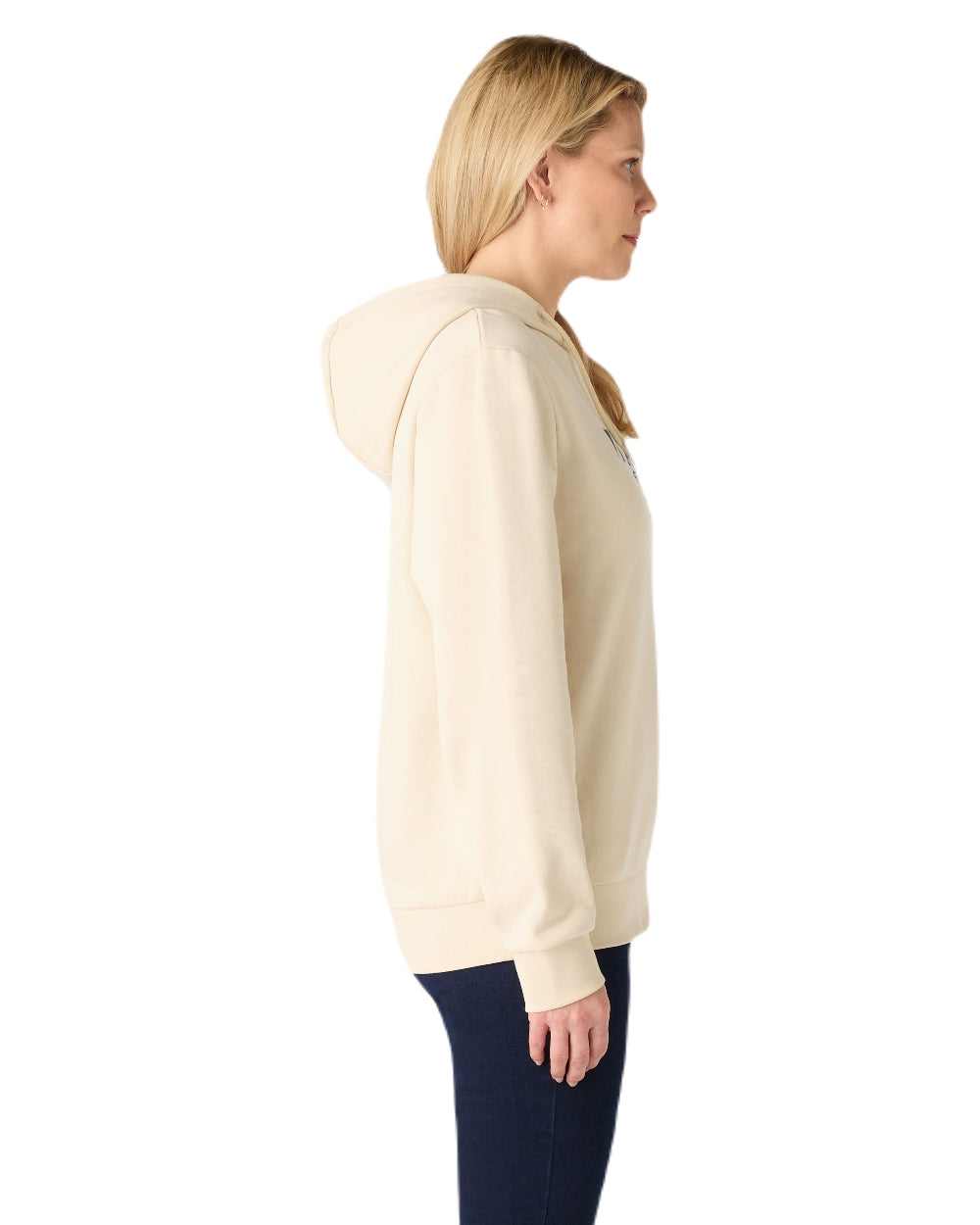 Oat Coloured Musto Womens 1964 Hoodie On A White Background 