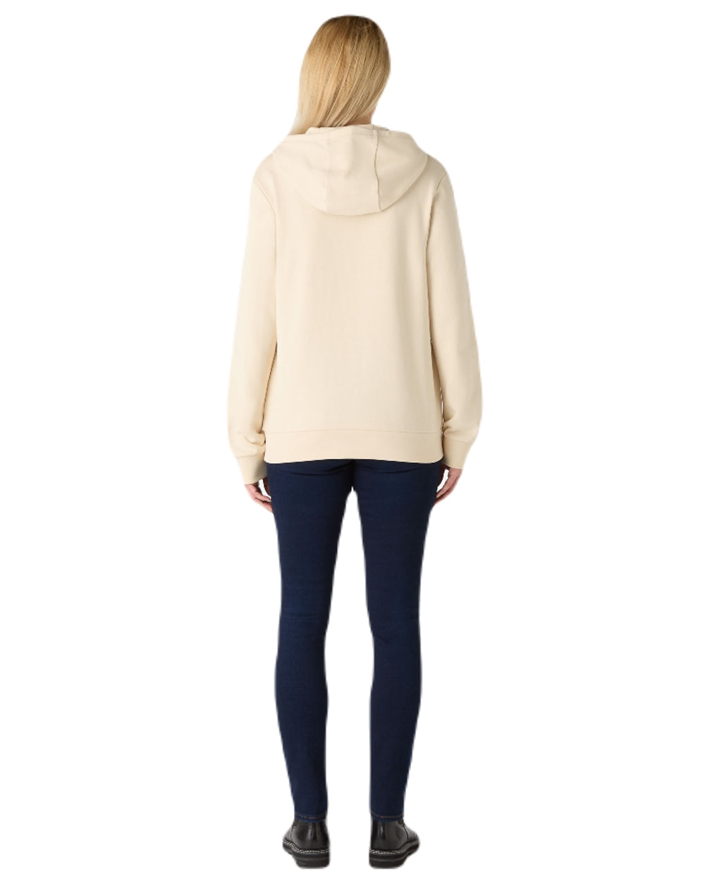 Oat Coloured Musto Womens 1964 Hoodie On A White Background 