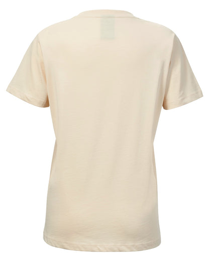 Oat Coloured Musto Womens 1964 Short Sleeve T-Shirt On A White Background 