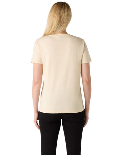 Oat Coloured Musto Womens 1964 Short Sleeve T-Shirt On A White Background 