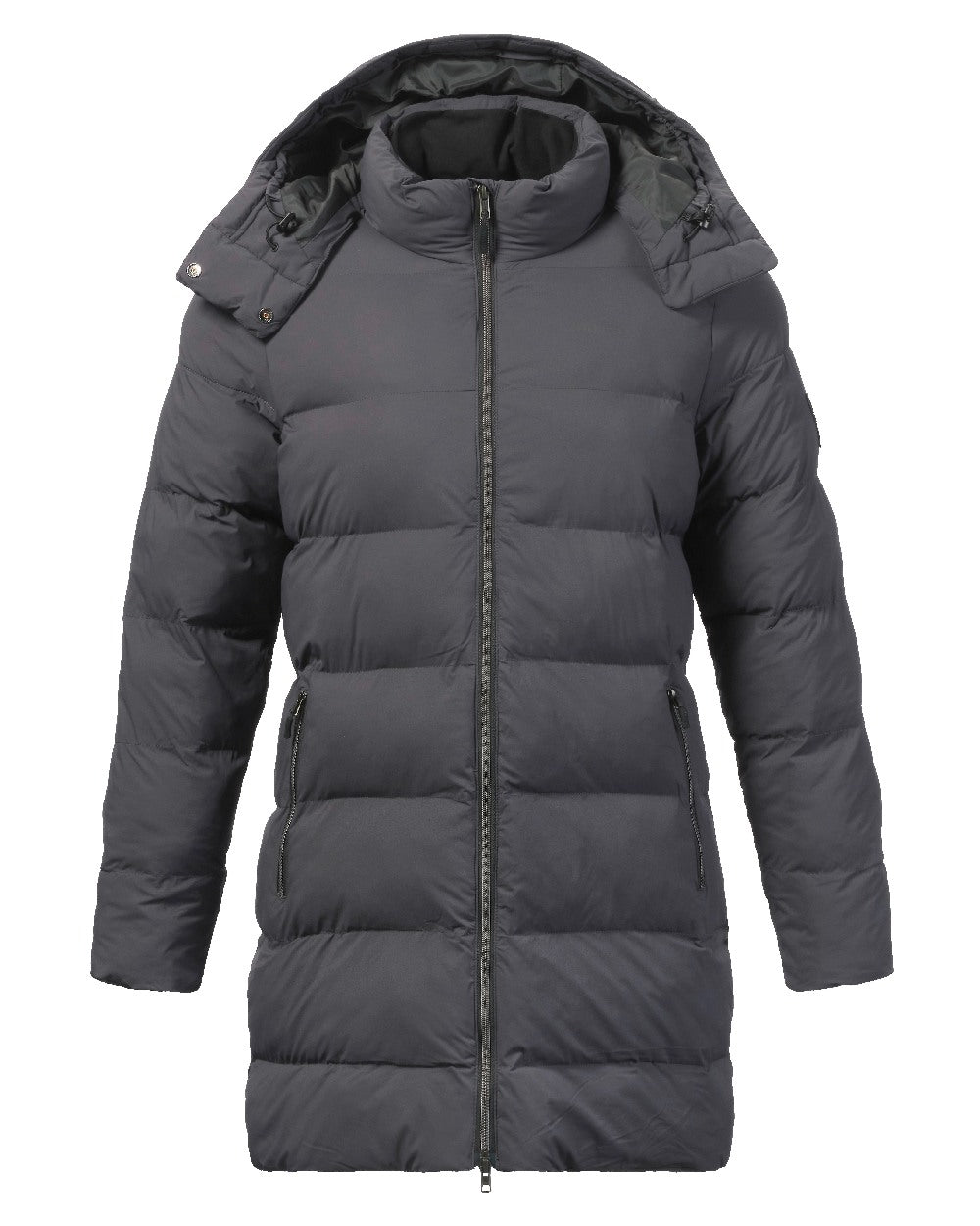 Carbon Coloured Musto Womens Active Puffer Coat on white background 