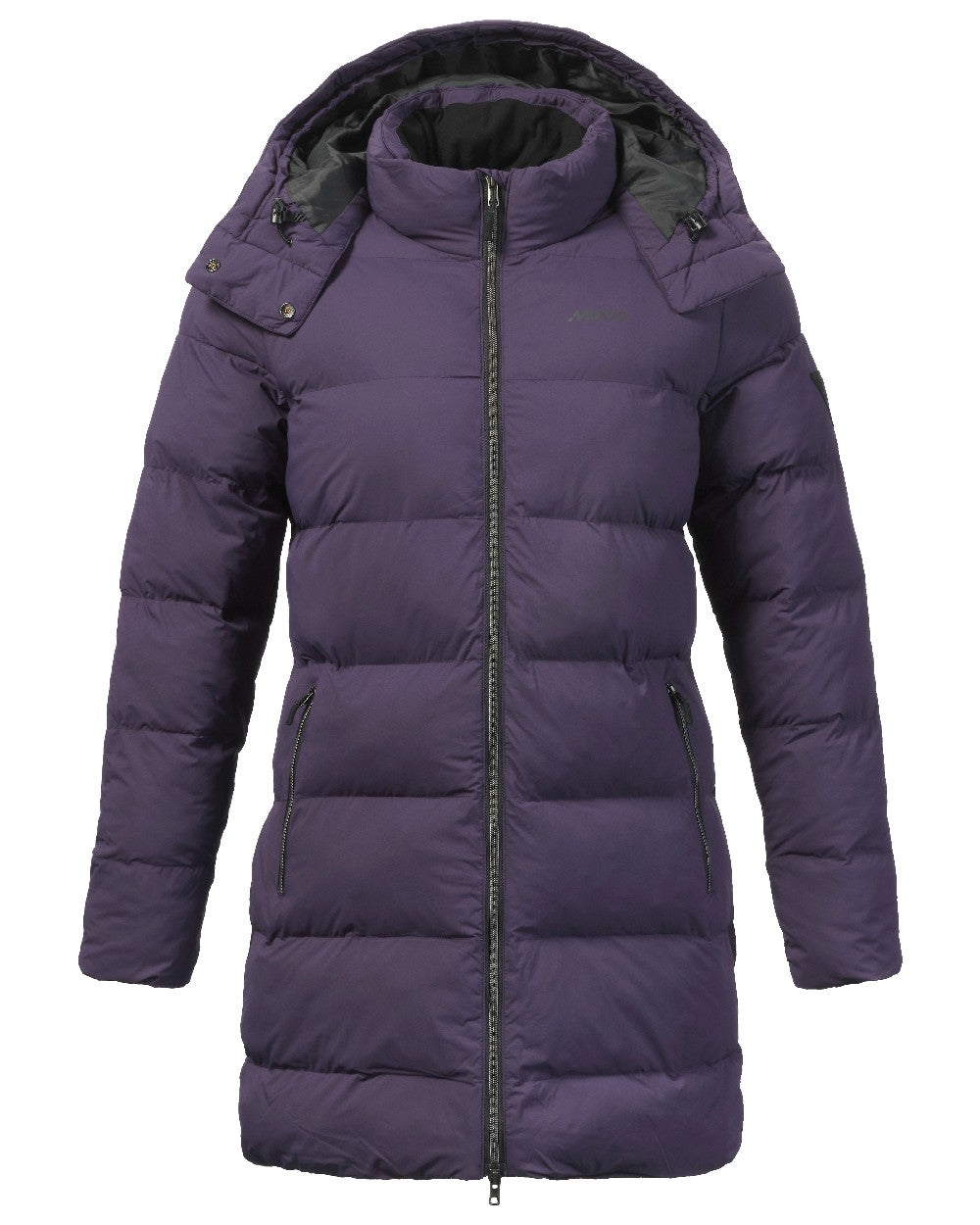 Mulberry Coloured Musto Womens Active Puffer Coat on white background 