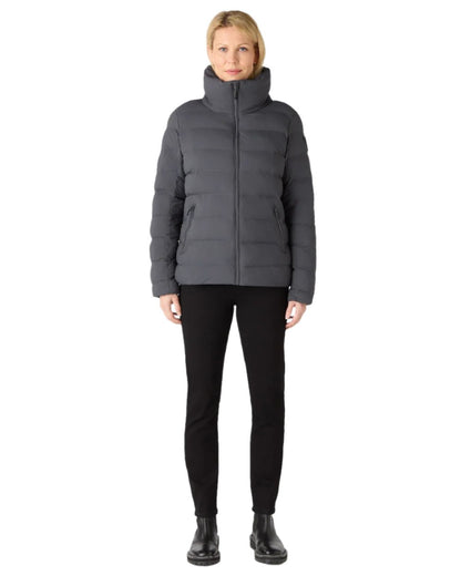 Carbon Coloured Musto Womens Active Puffer Jacket on white background 