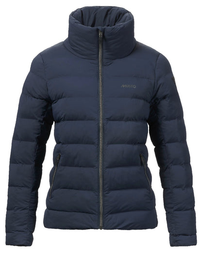 Navy Coloured Musto Womens Active Puffer Jacket on white background 