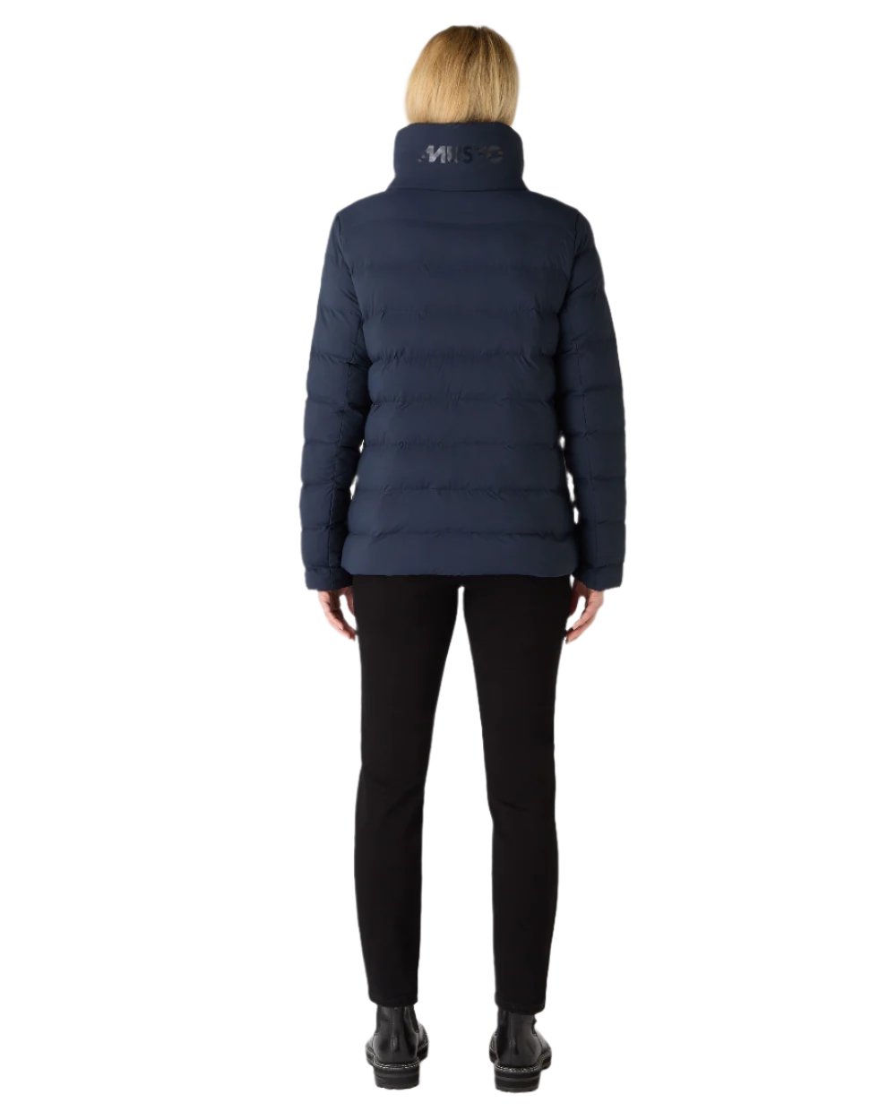 Navy Coloured Musto Womens Active Puffer Jacket on white background 