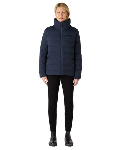 Navy Coloured Musto Womens Active Puffer Jacket on white background 