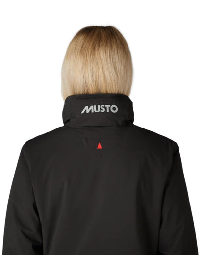 Black Coloured Musto Womens Br1 Primaloft Midlayer Jacket on white background 