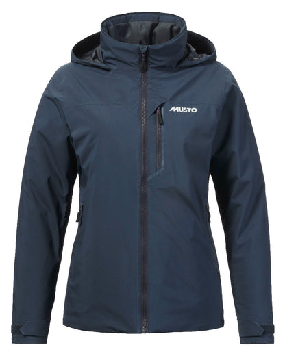 True Navy Coloured Musto Womens Br1 Primaloft Midlayer Jacket on white background 