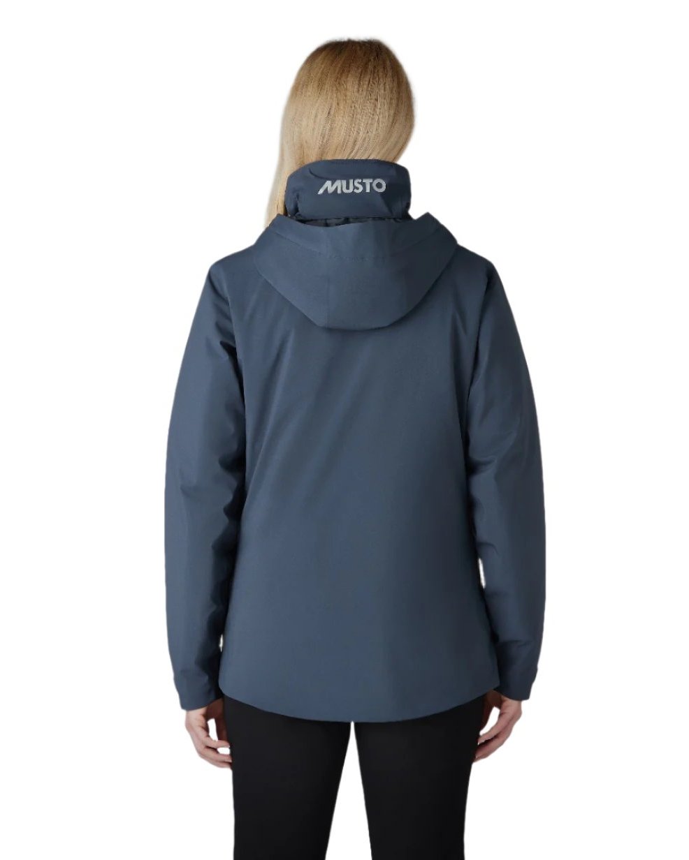 True Navy Coloured Musto Womens Br1 Primaloft Midlayer Jacket on white background 