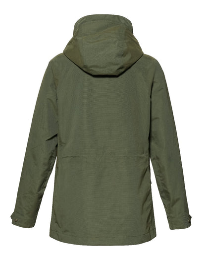Deep Green Coloured Musto Womens Burnham Waterproof Jacket on White Background 
