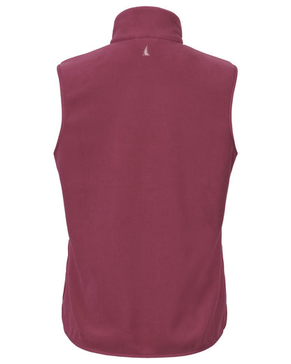 Very Berry coloured Musto Womens Classic Fleece Vest on white background 