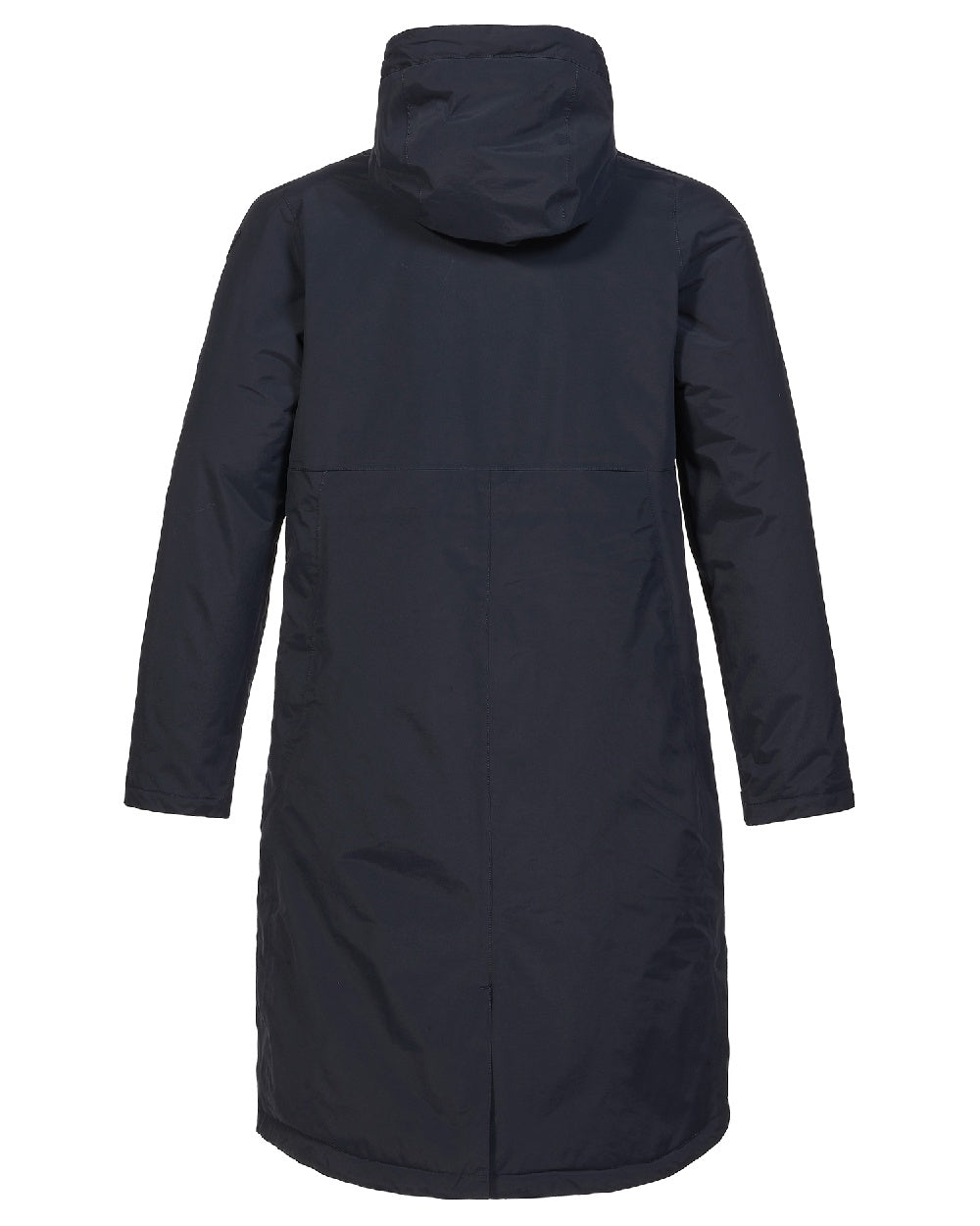 Navy coloured Musto Womens Corsica Primaloft Longline Parka on white background 