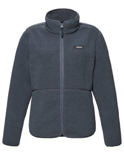 Alpine Frost coloured Musto Womens Cover Deep Pile Fleece Jacket on white background 