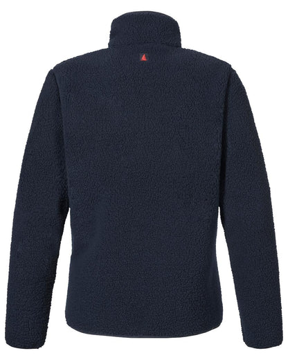 Navy coloured Musto Womens Cover Deep Pile Fleece Jacket on white background 
