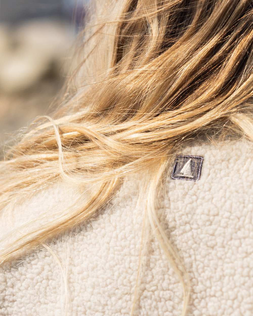 Pure Cashmere Coloured Musto Womens Cover Deep Pile Fleece Vest on outdoor background 