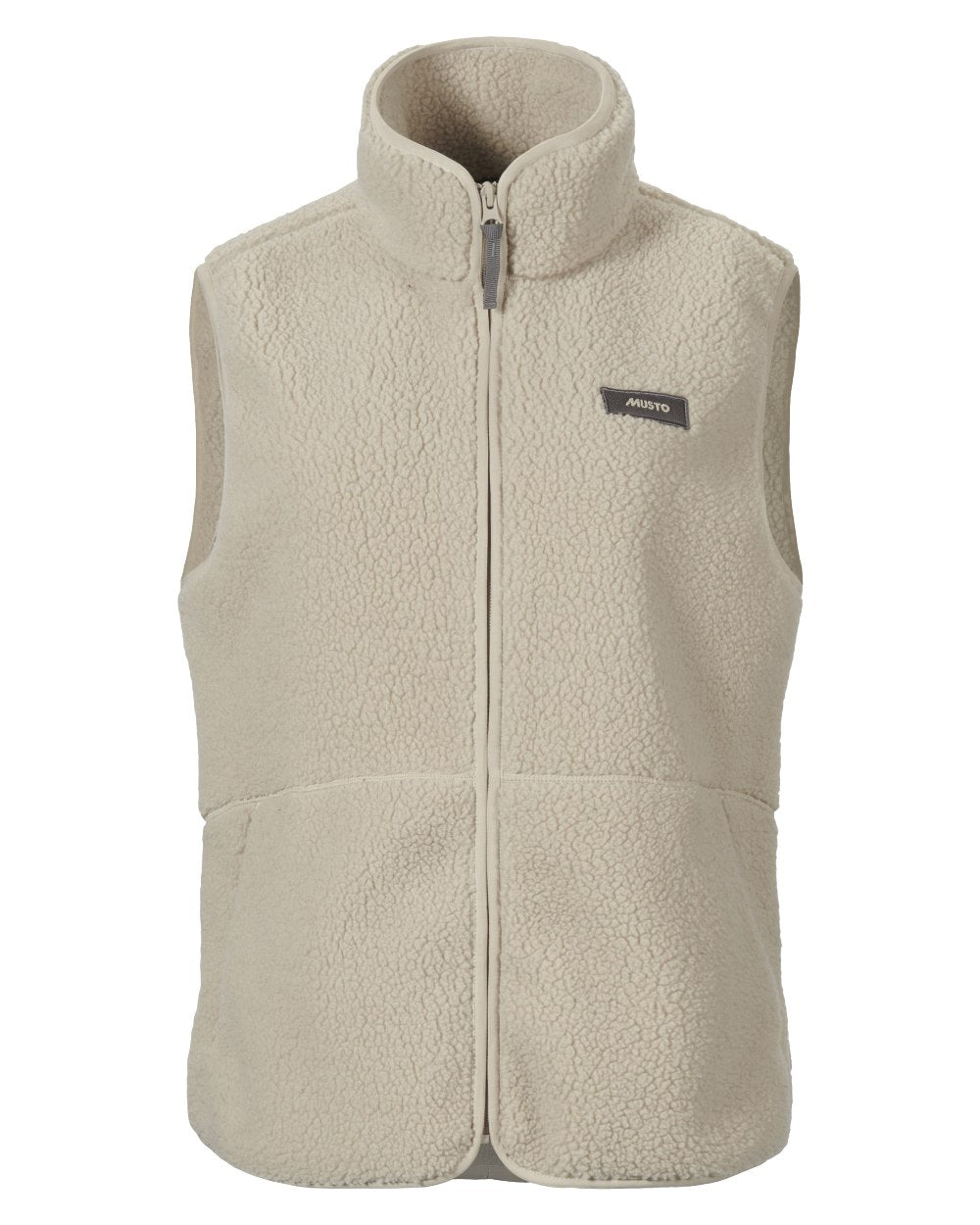 Pure Cashmere Coloured Musto Womens Cover Deep Pile Fleece Vest on white background 