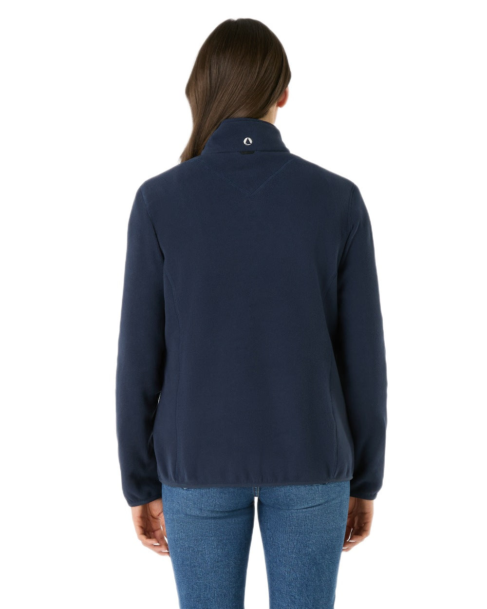 Navy Coloured Musto Mens Cover Deep Pile Fleece Vest on white background 