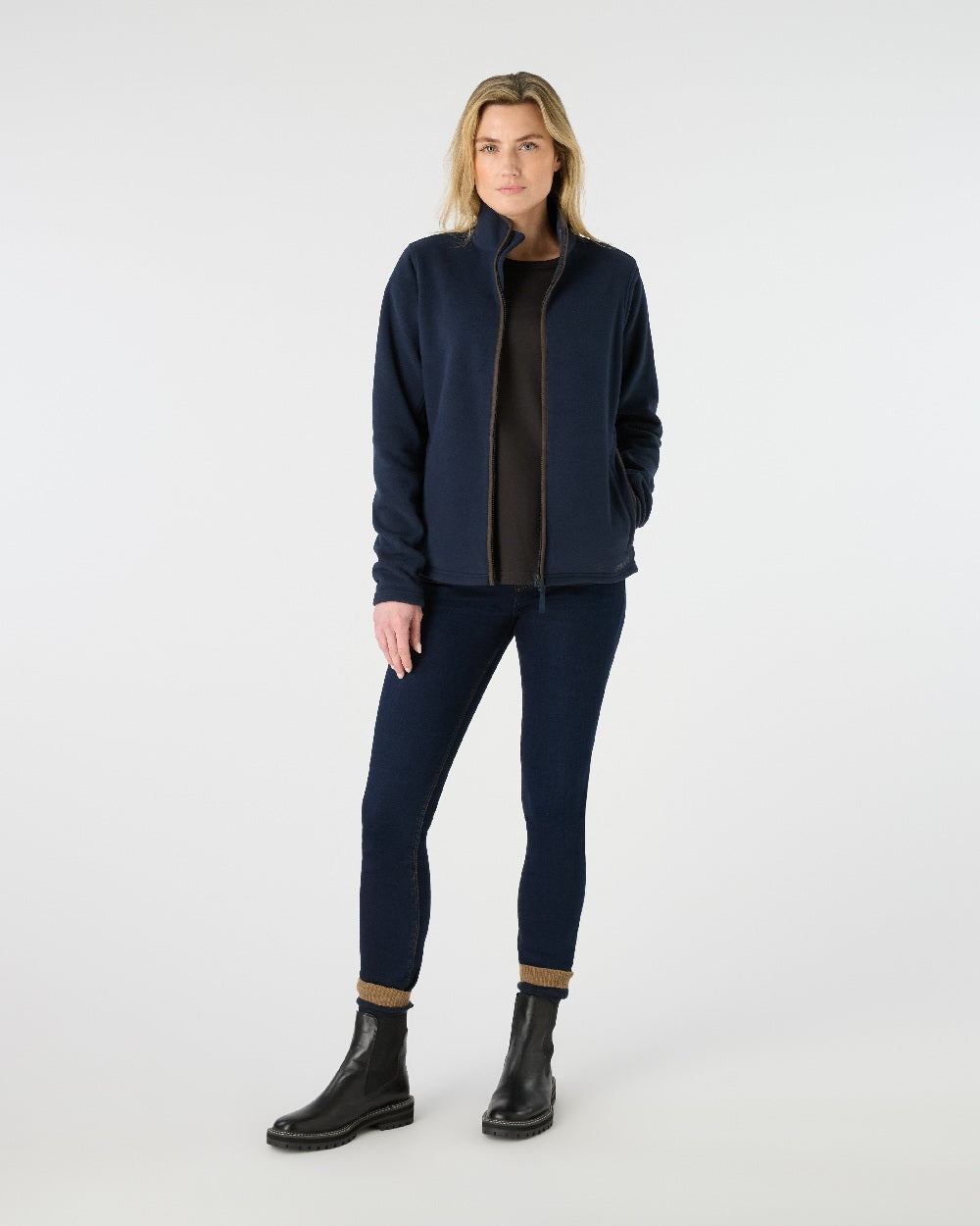 Navy Coloured Musto Womens Fenland 200 Polartec Jacket  on White Background 