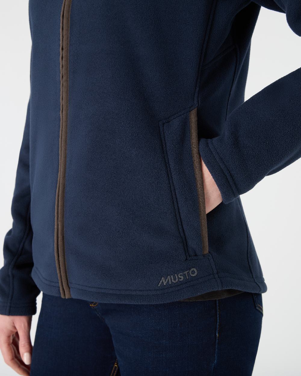 Navy Coloured Musto Womens Fenland 200 Polartec Jacket  on White Background 