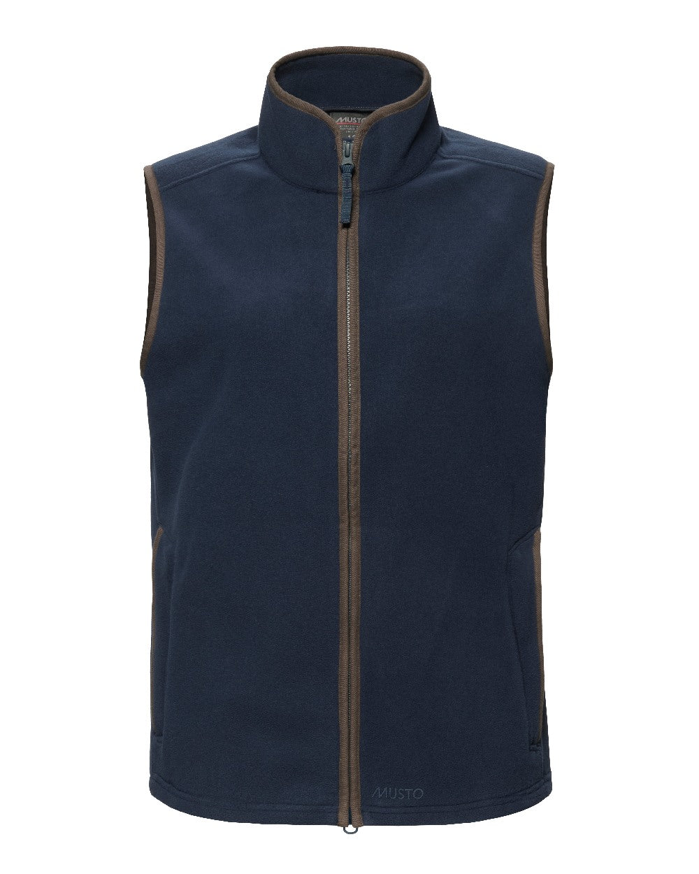 Navy Coloured Musto Womens Fenland Polartec Vest on White Background 