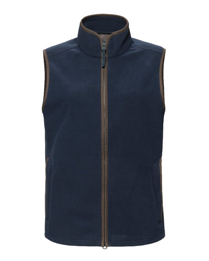 Navy Coloured Musto Womens Fenland Polartec Vest on White Background 
