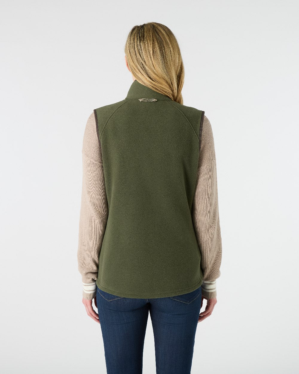 Deep Green Coloured Musto Womens Fenland 200 Polartec Vest on White Background 