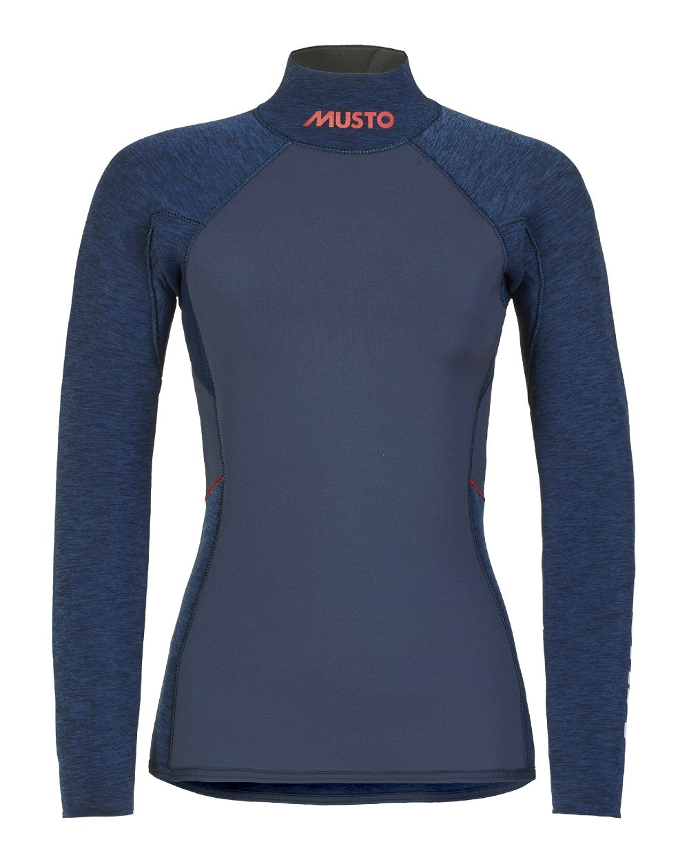 Midnight Marl coloured Musto Womens Flexlite Alumin 3.0 Long-Sleeve Top on white background 